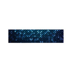 Blue Disco Lights Pattern Print Bed Runner