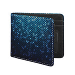 Blue Disco Lights Pattern Print Bifold Wallet