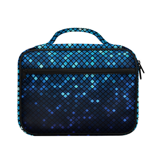 Blue Disco Lights Pattern Print Briefcase Bible Bag