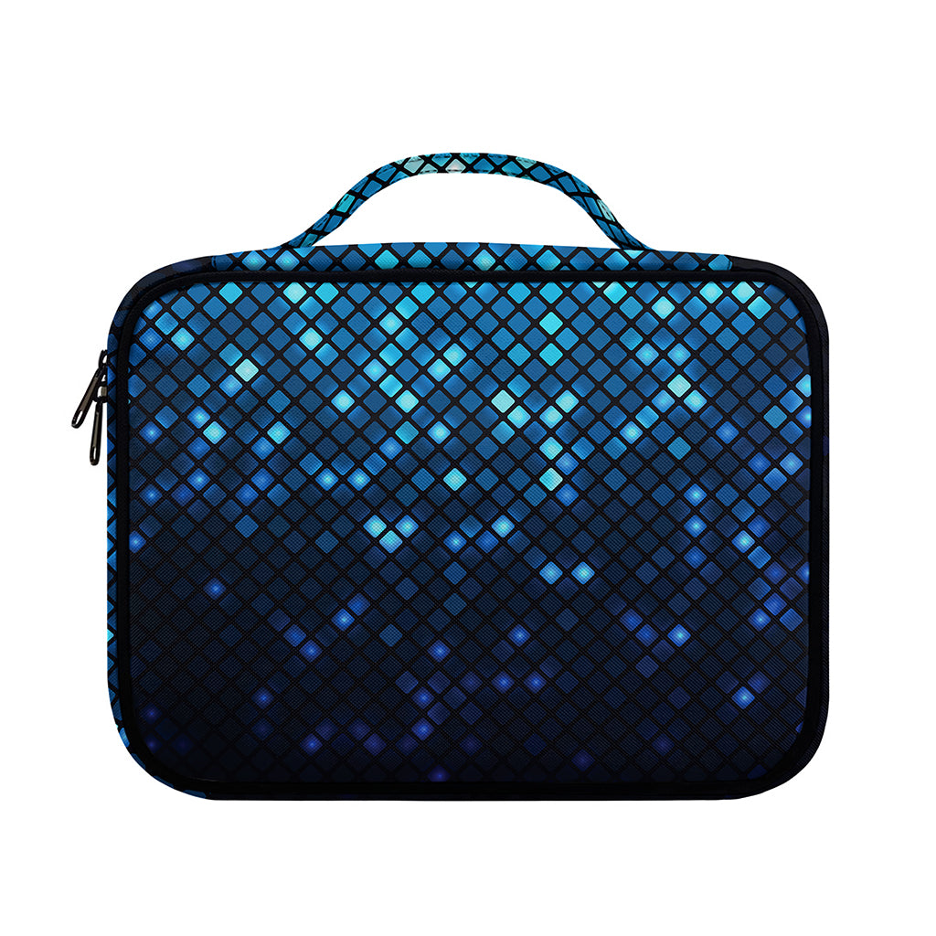 Blue Disco Lights Pattern Print Briefcase Bible Bag