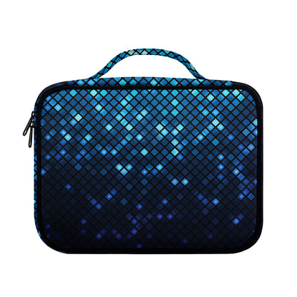 Blue Disco Lights Pattern Print Briefcase Bible Bag