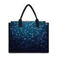 Blue Disco Lights Pattern Print Canvas Tote Bag