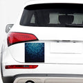 Blue Disco Lights Pattern Print Car Sticker