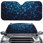 Blue Disco Lights Pattern Print Car Windshield Sun Shade