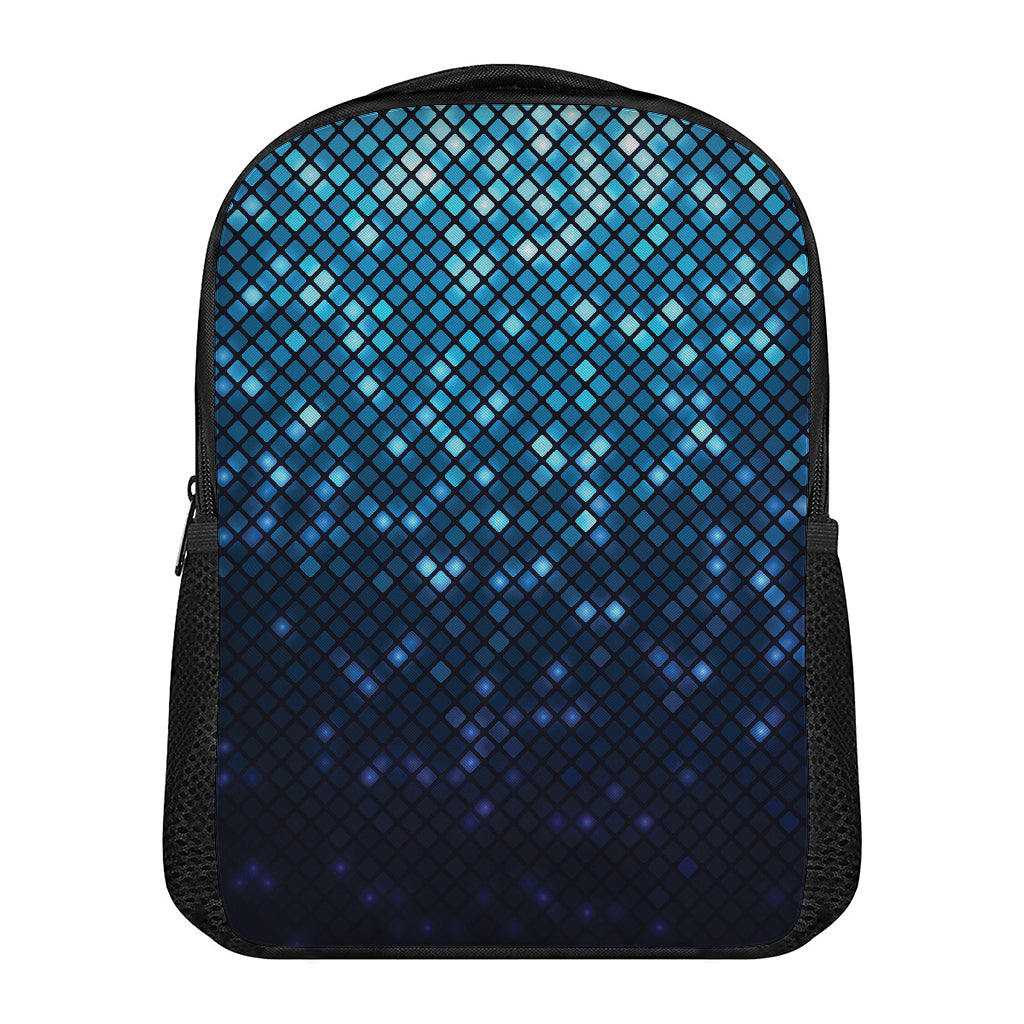 Blue Disco Lights Pattern Print Casual Backpack