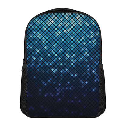 Blue Disco Lights Pattern Print Casual Backpack