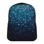 Blue Disco Lights Pattern Print Casual Backpack