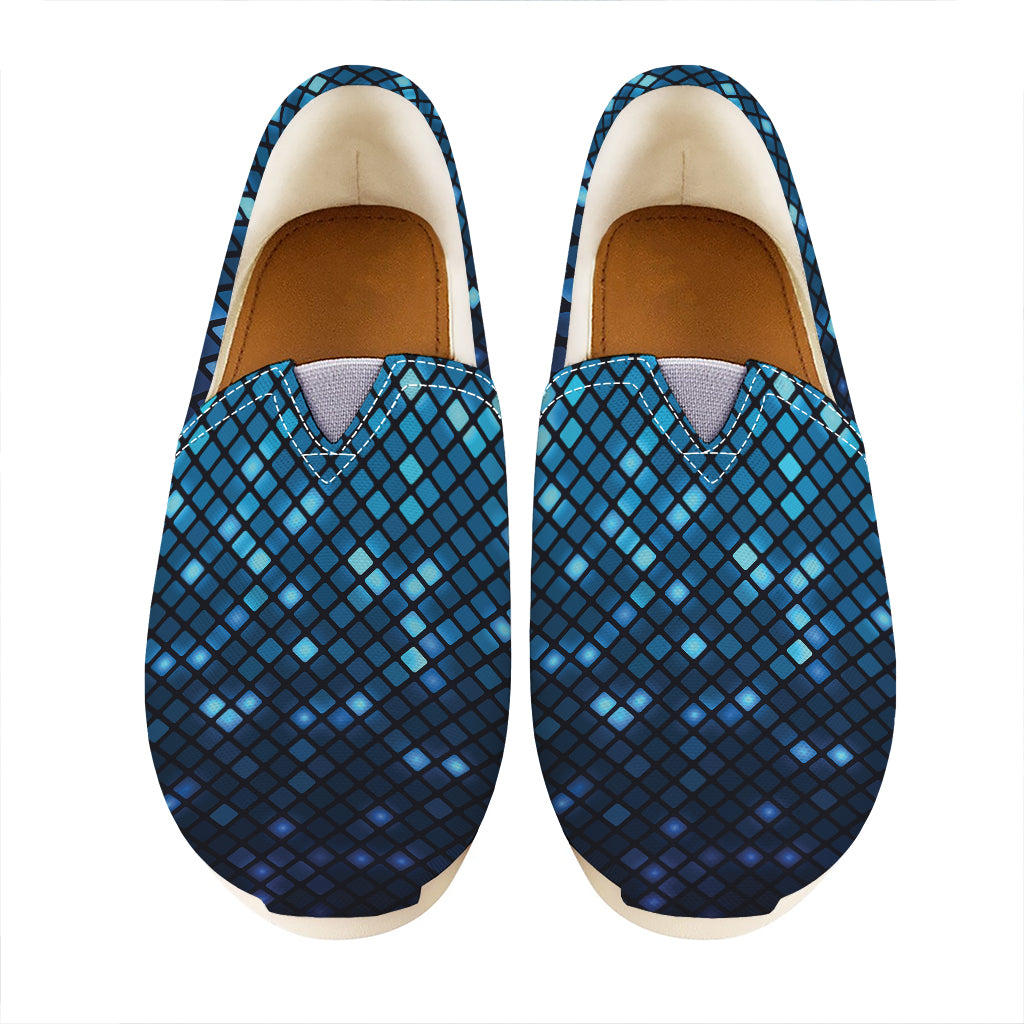 Blue Disco Lights Pattern Print Casual Shoes