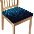 Blue Disco Lights Pattern Print Chair Cushion Cover