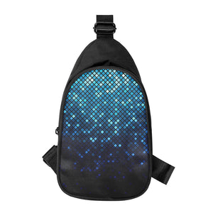 Blue Disco Lights Pattern Print Chest Bag