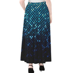 Blue Disco Lights Pattern Print Chiffon Maxi Skirt