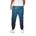 Blue Disco Lights Pattern Print Cotton Pants