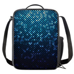 Blue Disco Lights Pattern Print Crossbody Lunch Bag