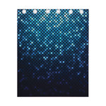 Blue Disco Lights Pattern Print Curtain