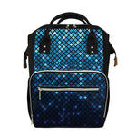 Blue Disco Lights Pattern Print Diaper Bag