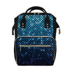 Blue Disco Lights Pattern Print Diaper Bag