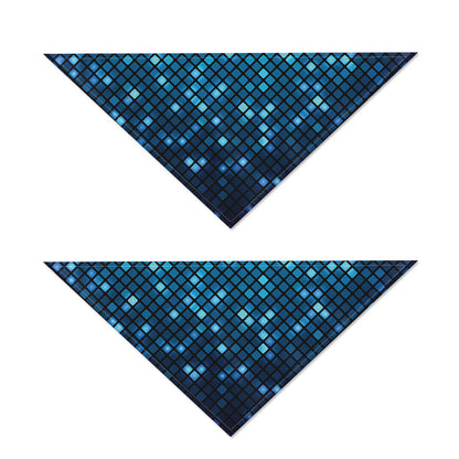Blue Disco Lights Pattern Print Dog Bandana