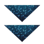 Blue Disco Lights Pattern Print Dog Bandana