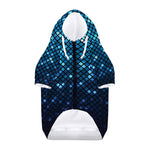 Blue Disco Lights Pattern Print Dog Zip Up Hoodie