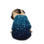 Blue Disco Lights Pattern Print Dog Zip Up Jacket