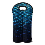 Blue Disco Lights Pattern Print Double Neoprene Wine Tote