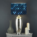 Blue Disco Lights Pattern Print Drum Lamp Shade