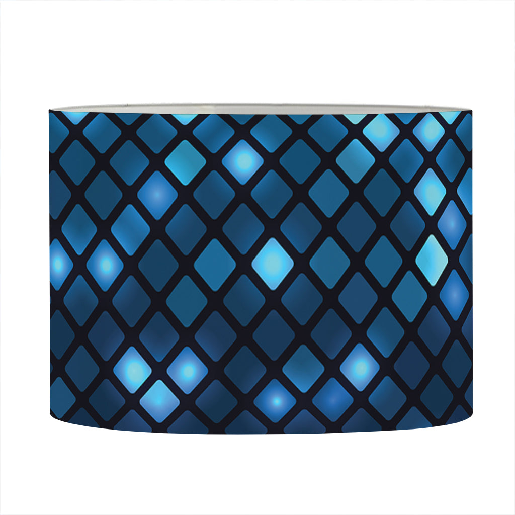 Blue Disco Lights Pattern Print Drum Lamp Shade