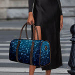 Blue Disco Lights Pattern Print Duffle Bag