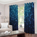 Blue Disco Lights Pattern Print Extra Wide Grommet Curtains
