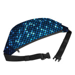 Blue Disco Lights Pattern Print Fanny Pack