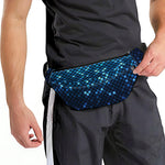 Blue Disco Lights Pattern Print Fanny Pack