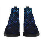 Blue Disco Lights Pattern Print Flat Ankle Boots