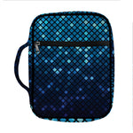 Blue Disco Lights Pattern Print Front Pocket Bible Bag