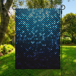 Blue Disco Lights Pattern Print Garden Flag