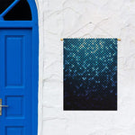 Blue Disco Lights Pattern Print Garden Flag