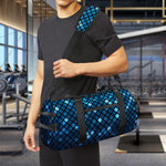 Blue Disco Lights Pattern Print Gym Bag