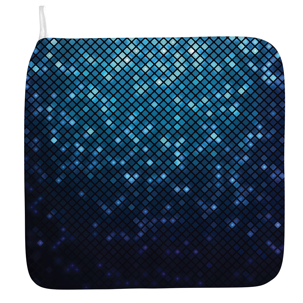 Blue Disco Lights Pattern Print Hand Towel