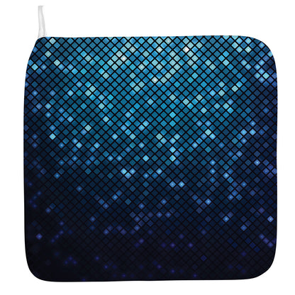Blue Disco Lights Pattern Print Hand Towel