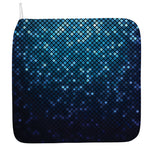 Blue Disco Lights Pattern Print Hand Towel