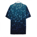 Blue Disco Lights Pattern Print Hawaiian Shirt