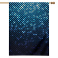 Blue Disco Lights Pattern Print House Flag