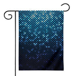 Blue Disco Lights Pattern Print House Flag