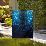 Blue Disco Lights Pattern Print House Flag