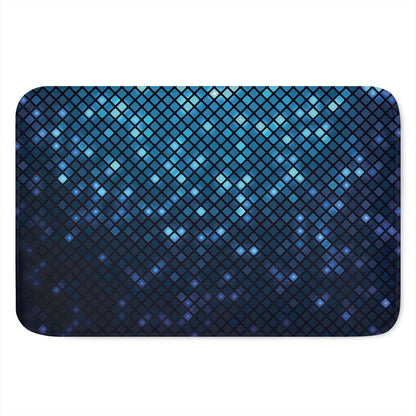 Blue Disco Lights Pattern Print Indoor Door Mat