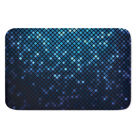 Blue Disco Lights Pattern Print Indoor Door Mat