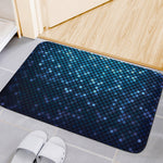 Blue Disco Lights Pattern Print Indoor Door Mat