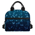 Blue Disco Lights Pattern Print Insulated Lunch Bag
