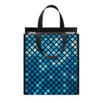 Blue Disco Lights Pattern Print Insulated Lunch Tote
