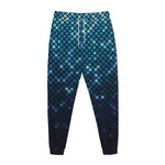 Blue Disco Lights Pattern Print Jogger Pants