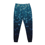 Blue Disco Lights Pattern Print Jogger Pants